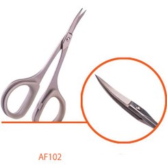 تصویر قیچی ابرو سر کج AF102 ورژن Vergen Af102 Eyebrow Scissors