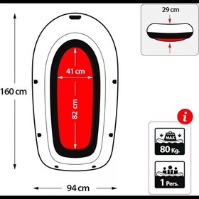 تصویر قایق بادی اینتکس explorer100 تحمل وزن 80 کیلو intex 
