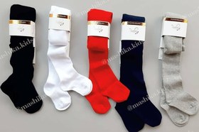 تصویر جوراب شلواری ساده سایز کوچک (4042) - سفید / سایز 0 