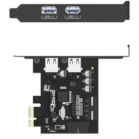 تصویر هاب USB 3.0 دو پورت PCI-E اوریکو مدل PVU3-2O2I-V1 