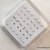 تصویر پیرسینگ بینی میخی نقره (مروارید ستاره بینهایت) کد 240648 