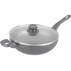 تصویر تابه وک سایز ۲۸ تک ظرف رنگ طوسی 