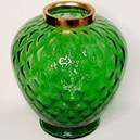 تصویر گلدان دستساز شیشه ای بزرگ سبز 