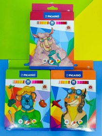 تصویر مداد 36 رنگ پیکاسو مقوایی 