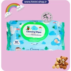 تصویر دستمال مرطوب پاک کننده کودک کانواس 60 عددی Canvas Cleansing Wipes Sensitive