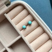 تصویر گوشواره میخی فیروزه 