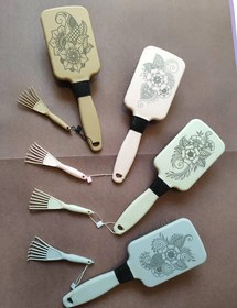 تصویر برس مو دکتر مورنینگ مستطیلی و چنگک دار Dr.morning hair brush