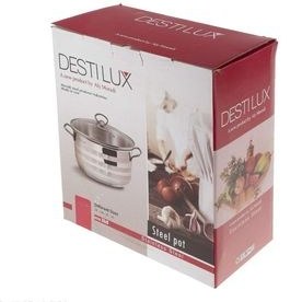 تصویر قابلمه استیل سایز 22 دستی لوکس Destilux Steel pot Destilux size 22