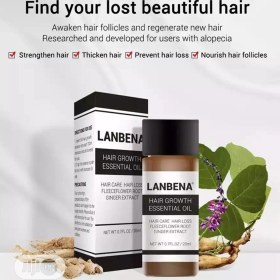 تصویر روغن تقویت کننده مو Lanbena مدل ESSENCE GROWTH 