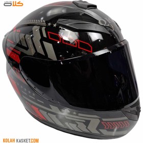 تصویر کلاه کاسکت طرح agv مشکی مدل square black Black agv design casket cap, square black model