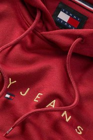 تصویر سویشرت اورجینال برند Tommy hilfiger مدل Erkek Altın Yazı Kapüşonlu Sweatshirt کد 881662530 