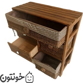 تصویر فایل دراور 6 کشو حصیری کد 620 