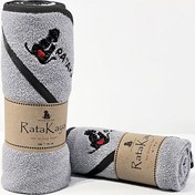 تصویر حوله طوسی روشن مخصوص حیوانات خانگی کد 0959 