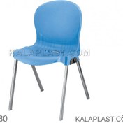 تصویر صندلی بدون دسته پایه فلزی ناصر پلاستیک مدل 980 