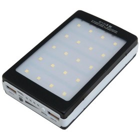 تصویر کیس پاور بانک خورشیدی و پنل LED (بدون باتری) 
