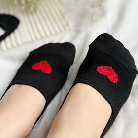 تصویر پاپوش مشکی قلبی socks