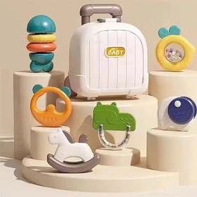 تصویر ست جغجغه و دندانگیر چمدانی ویوا کیدز Viva Kids بسته شش عددی کد6661/1 - 