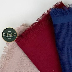 تصویر شال مخمل میله‌ای - موکا 