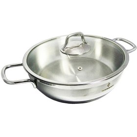 تصویر تابه دودسته استیل سوفرام ترکیه مدل سافت سایز ۲۴ Sofram Turkey Steel Pan Soft Model Size 24