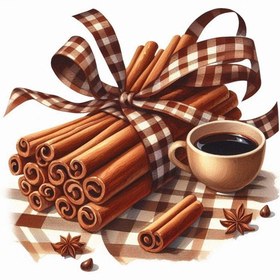 تصویر مگنت دکوری یخچالی مدل دارچین کافی بار 