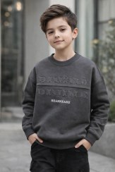 تصویر هودی پسرانه زغالی سایز ۱۴ تا ۱۶ سال باکیفیت 