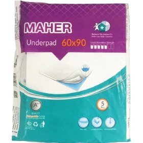 تصویر زیرانداز بهداشتی بیمار ماهر سایز 60*90 بسته 5 عددی Patient sanitary pad