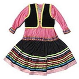 تصویر لباس شمالی قاسم آبادی رنگ صورتی 