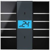 تصویر کلید هوشمند ترموستاتیک سری KNX Glass Thermostat, square, black 