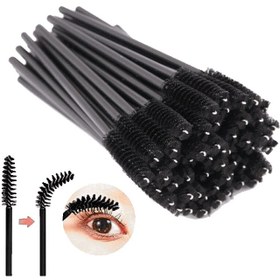 تصویر براش ابرو و مژه بسته 50 عددی Eyebrow and eyelash brush 50 pcs