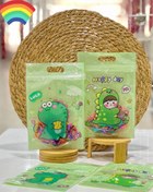 تصویر زیپ کیپ فانتزی سبز طرح دایناسور خوشحال 