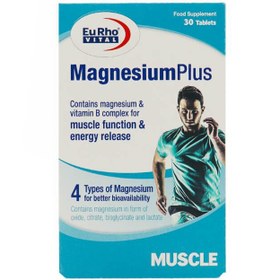 تصویر قرص منیزیم پلاس یوروویتال 30 عدد Eurhovital Magnesium Plus 30 Tabs