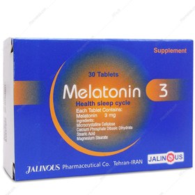 تصویر ملاتونین 5 میلی گرم جالینوس 30 قرص Melatonin 5mg Jalinus 30 tabs