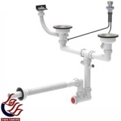 تصویر ملحقات سینک سیفون نیمه فانتزی دولگن زیرآب بزرگ استیل البرز 