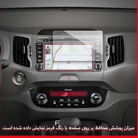 تصویر گلس مانیتور کیا اسپورتیج (Sportage) 2011-2013 مدل شفاف برند ریمکس کد L 