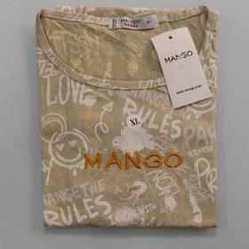 تصویر تیشرت زنانه نخی منگو طرح دار بنگلادشی - ایکس لارج XL / ۱۵۵۰۰۰ T-shirt Mango