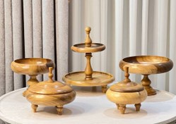 تصویر سرویس پذیرایی 5 پارچه چوب گردو 