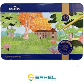 تصویر مداد رنگی 48 رنگ دلفین 