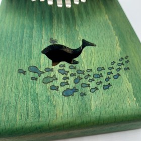 تصویر کالیمبا ۱۷ تیغ چوب راش طرح نهنگ کد ۱۶۰۰۰۳ 