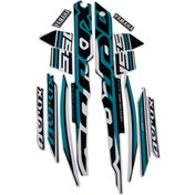 تصویر ست برچسب بدنه و رکاب موتور سیکلت یاماها مدل B-8-2023FIROZI مناسب برای آیروکس 