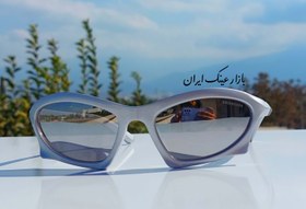 تصویر عینک آفتابی بالنسیاگا رنگ نقره ای شیشه جیوه ای کد 14 