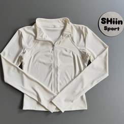 تصویر سویشرت زنانه اسپندکس رنگ مشکی و قهوه‌ای سایز L و XL 