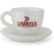 تصویر فنجان و نعلبکی تبلیغاتی شیشه ای مات کد 310 - ب 