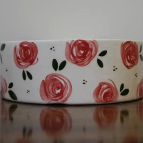 تصویر کاسه گل قرمز کد2 