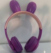 تصویر هدفون Rabbit Ear B12 هدفون جدید بی‌سیم بلوتوث زیبا با نور LED لوکس جادویی جادویی (آبی) Rabbit Ear Headphone B12 New Wireless Cute Bluetooth Earphone With LED Light magical magestic luxury (Blue)