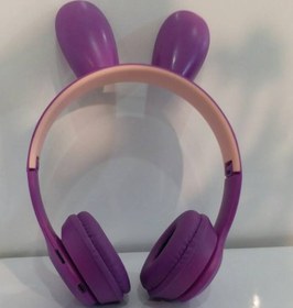 تصویر هدفون Rabbit Ear B12 هدفون جدید بی‌سیم بلوتوث زیبا با نور LED لوکس جادویی جادویی (آبی) Rabbit Ear Headphone B12 New Wireless Cute Bluetooth Earphone With LED Light magical magestic luxury (Blue)