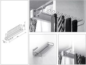 تصویر جای کمربند و کراوات ریلی فانتونی مدل J220 مشکی Tie Rack