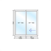 تصویر پنجره دوجداره upvc طرح 12 کشویی 