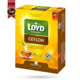 تصویر چای کیسه ای لوید LOYD مدل سیلان ceylon پک 100 تایی 