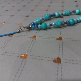 تصویر آویز گوشی مهره ای آبی کد ۵۰۴۲ 