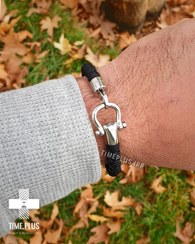 تصویر دستبند امگا رابر مشکی قفل مشکی ا Omega bracelet black rubber Omega bracelet black rubber